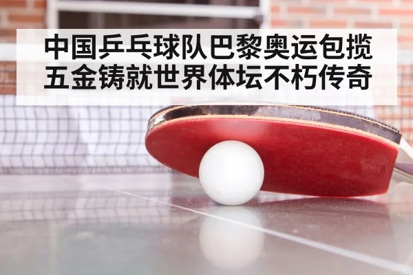 中国乒乓球队巴黎奥运包揽五金铸就世界体坛不朽传奇